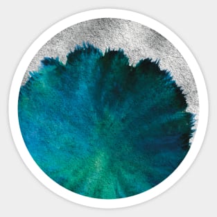 Watercolor Droplets on Paper Towel Circle Sticker